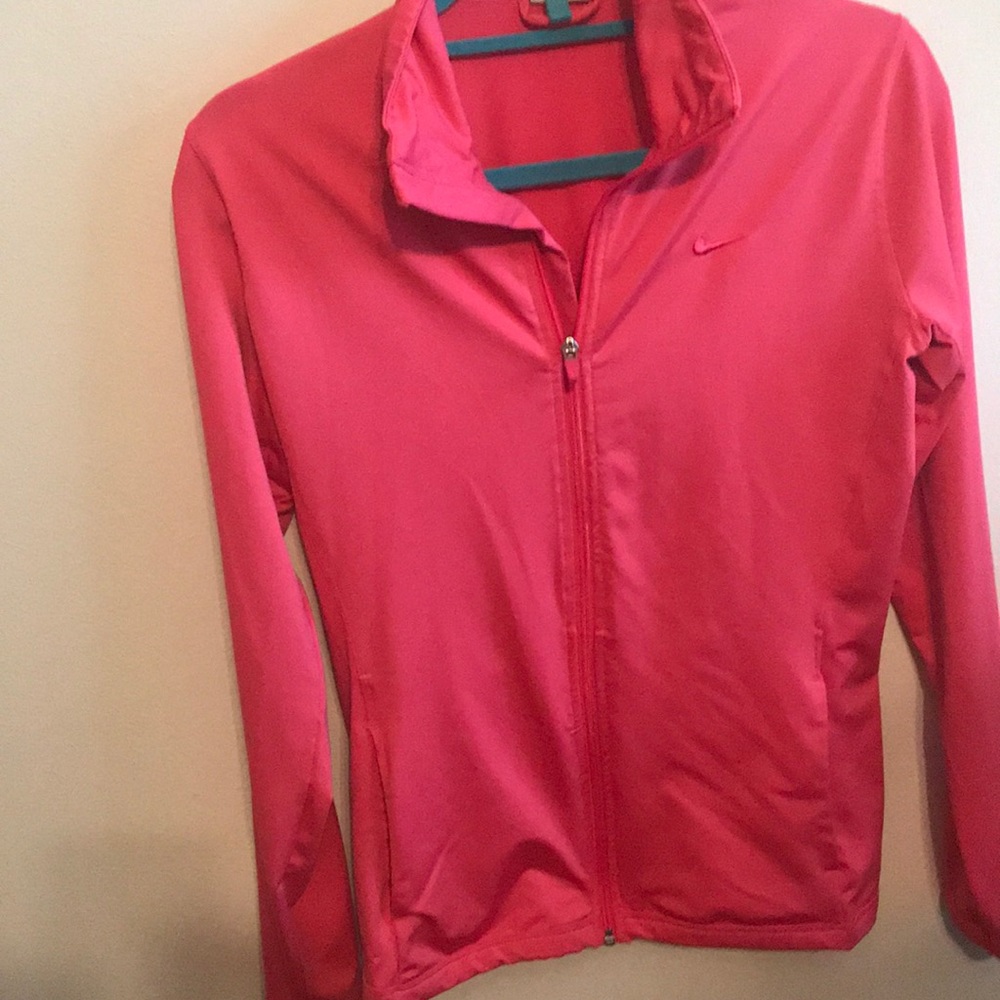 Pink nike dri fit jacket